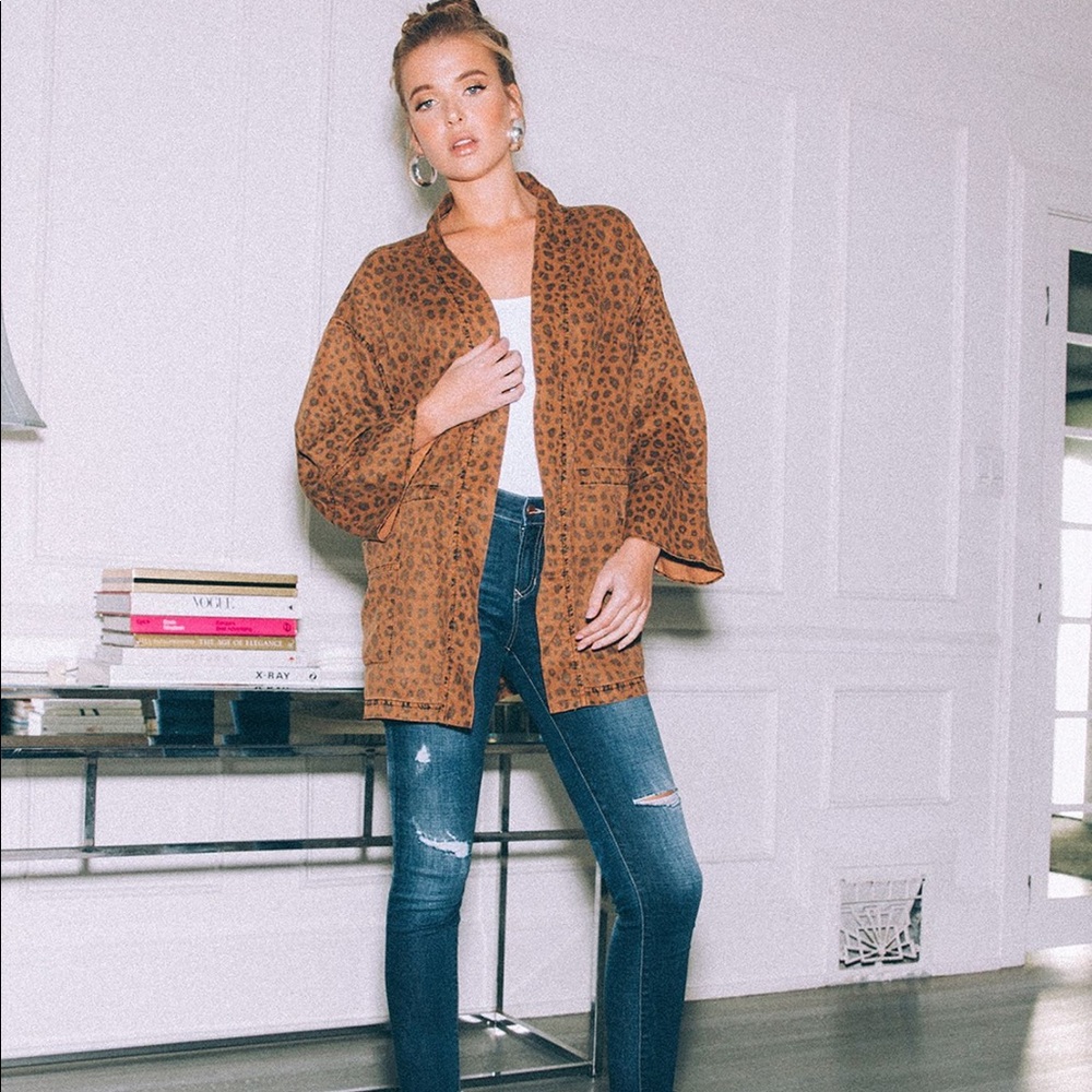💫SOLD💫Dear John Cheetah Print Open Jacket